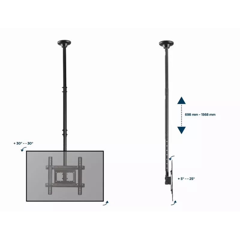 Gembird CM-70 pc(s)-01 TV stiprinājums/statīvs 177.8 cm (70) Melns