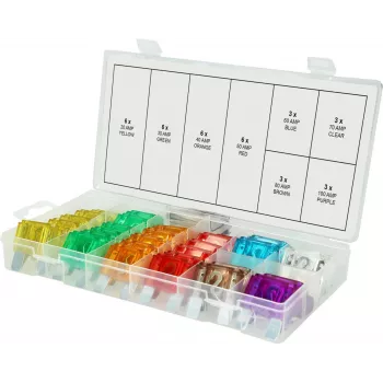 Automotive Fuse Set ks tools 970.0730, 36 gab., plakanie drošinātāji 20–100 A
