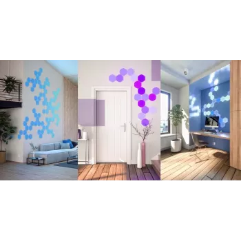 Nanoleaf HEXAGON SMARTER KIT LED gaismas paneļi, balti, 7 gab.