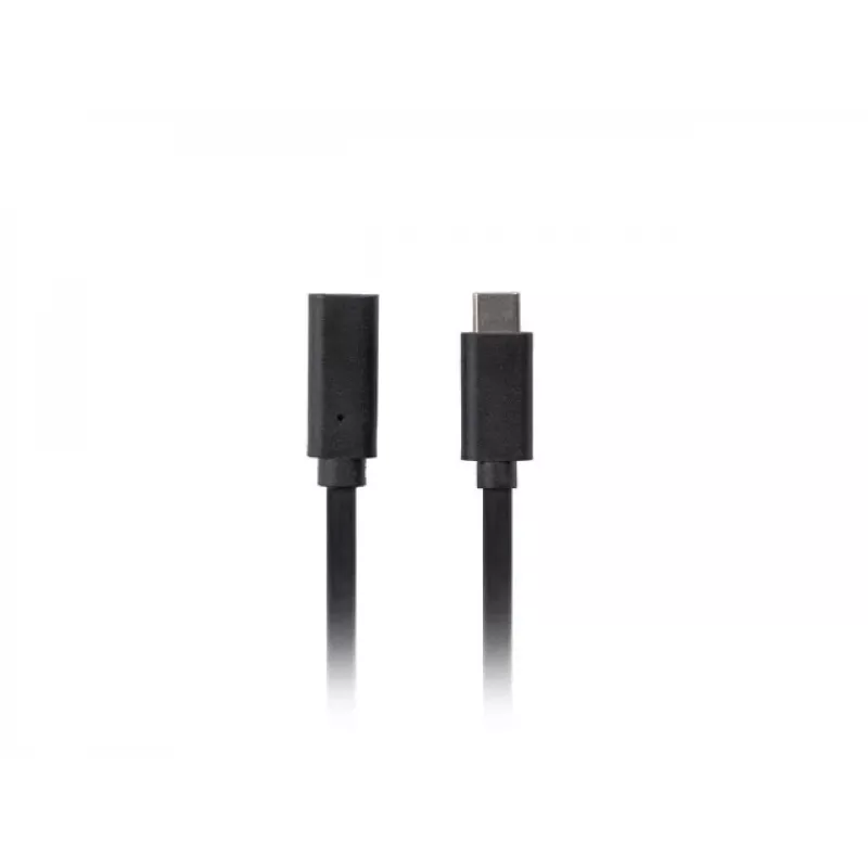 USB C uz USB C kabelis LANBERG CA-USBE-20CC-0005-BK, USB 3.2 Gen 1 (5 Gbit/s), 0,5 m, melns