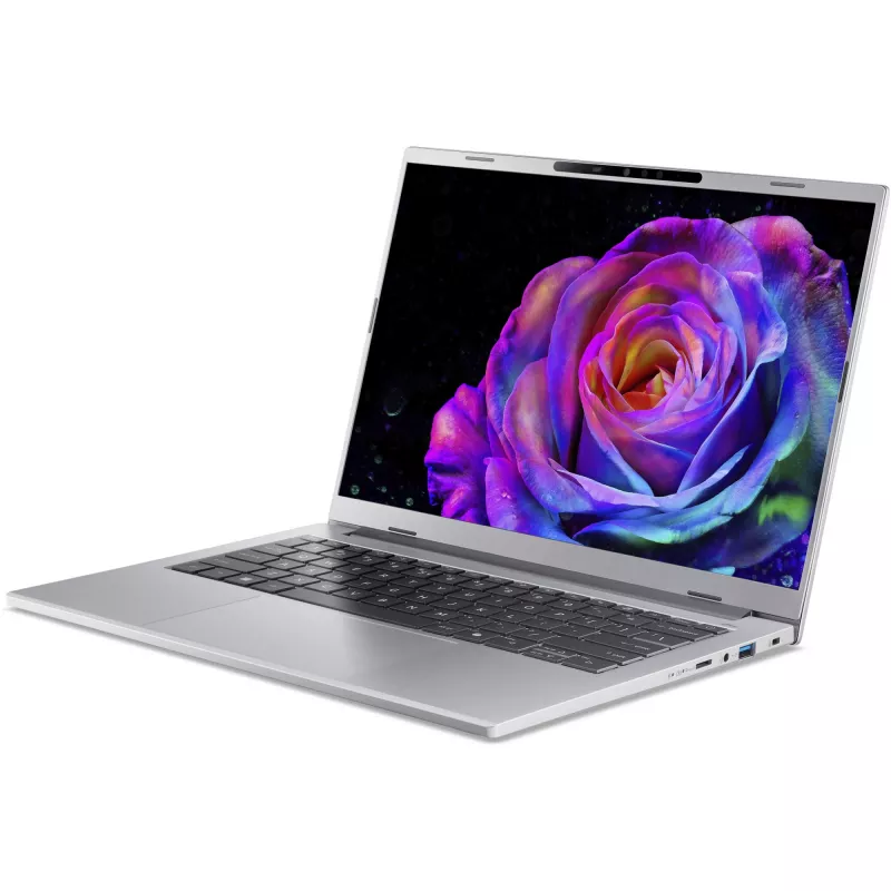 Acer Aspire 14 AI A14-61M-R4UM klēpjdators — 14 collu WUXGA, AMD Ryzen AI 5 330 3,4 GHz, 16 GB LPDDR5x, 1 TB SSD, Windows 11 Home, sudraba krāsa