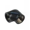 Alphacool HF L-savienotājs G1/4 iekšējā vītne uz G1/4 iekšējā vītne - Deep Melns (17042)