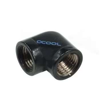 Alphacool HF L-savienotājs G1/4 iekšējā vītne uz G1/4 iekšējā vītne - Deep Melns (17042)