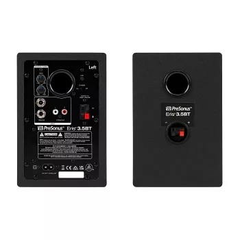 Aktīvie studijas monitori PreSonus Eris 3.5 BT 2nd Gen — 2×25W RMS, 80–20 000 Hz, Bluetooth 5.0, RCA/TRS ieejas, 3,5 mm austiņu izeja