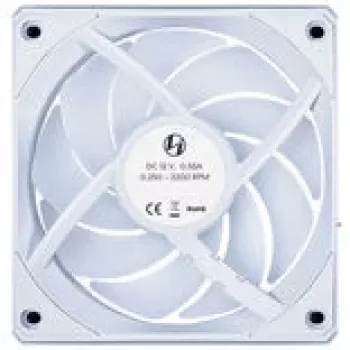120 mm korpusa ventilators Lian Li UNI FAN CL Wireless — balts, bezvadu RGB vadība, saderīgs ar virknes savienošanu