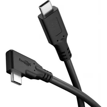Goobay USB-C - kabelis 90° 2 m melns - 60 W 5 Gbit/s Power Delivery (79422)
