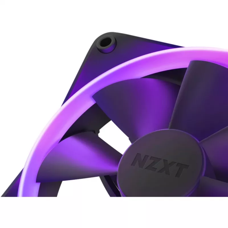 NZXT F120 RGB 120mm ARGB korpusa ventilatoru trīskāršais komplekts - melns