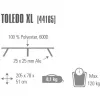 camping cot Toledo XL 44165, camping bed pelēka
