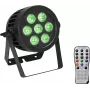 LED PAR gaisma EUROLITE 7x8W QCL Spot — 7x8W RGBW LED, kompakts skatuves/studijas gaismeklis