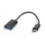 Gembird A-OTG-CMAF2-01 USB kabelis 0,2 m USB C USB A Melns