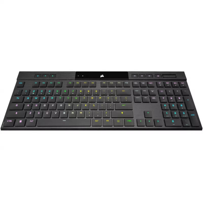 Corsair K100 RGB AIR Wireless Ultra-Thin Mechanical Gaming tastatūra, Cherry ULP Tactile - Melns, DE