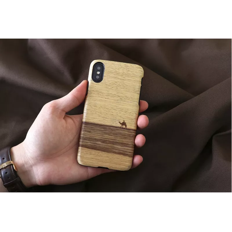 Telefona maciņš MAN&WOOD iPhone X/XS — terra Melns, aizsargājošs aizmugurējais vāciņš