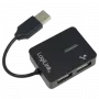 USB centrmezgls LOGILINK UA0139 — 4 portu USB 2.0, 480 Mbit/s, melns