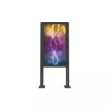 Signage Display Enclosure Edbak POK101 Steel Melns Portrait 862x200x1981mm