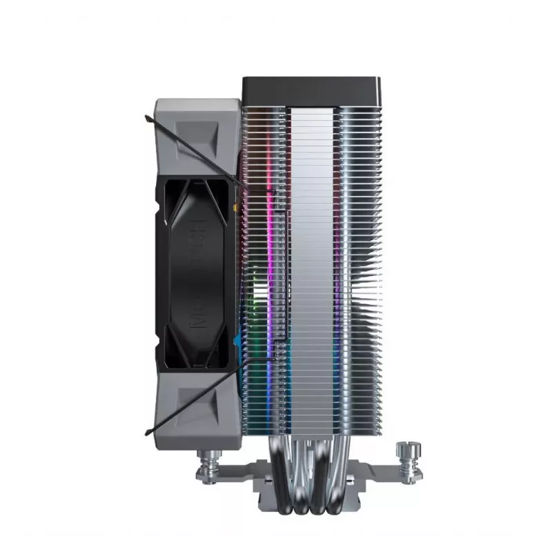 Gaisa dzesētājs Montech NX400 ARGB, 120 mm ventilators, FDB, 800–1950 RPM, TDP 270 W, melns