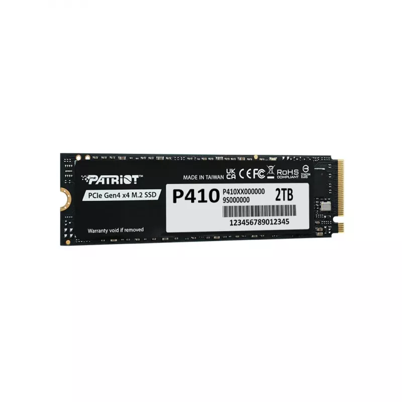 Cietvielu disks PATRIOT P410 2 TB M.2 NVMe, 2000 GB, M.2 formas faktors