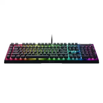 Razer BlackWidow V4 X mehāniskā spēļu tastatūra, Yellow Switch, ASV izkārtojums, vadu, melna
