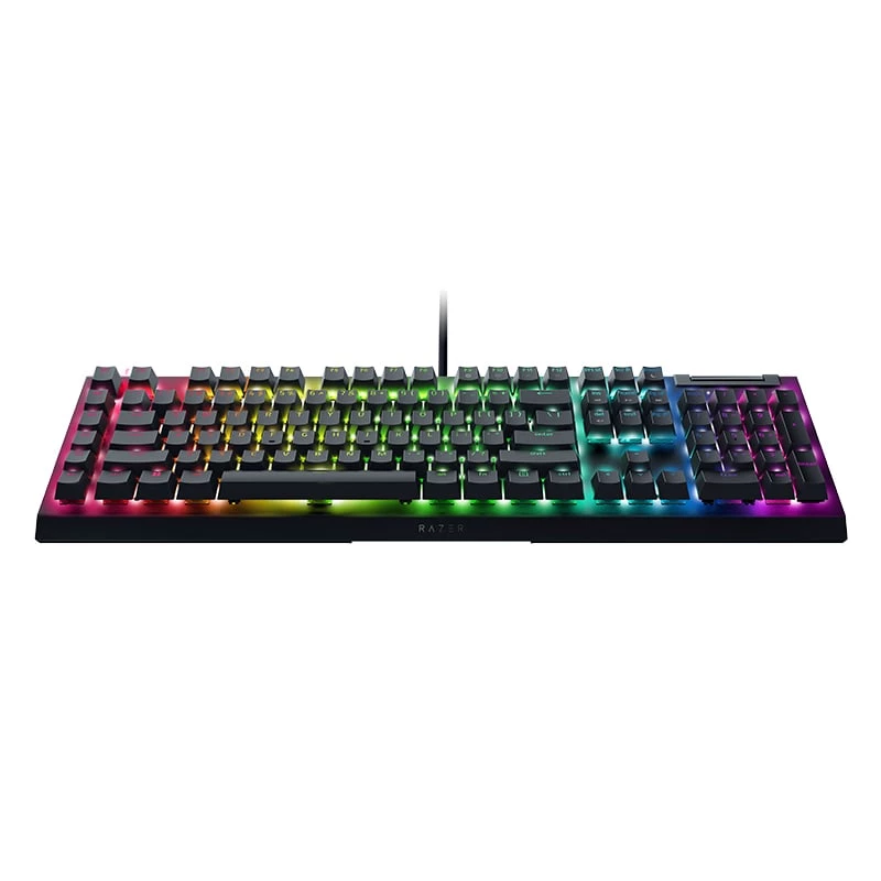 Razer BlackWidow V4 X mehāniskā spēļu tastatūra, Yellow Switch, ASV izkārtojums, vadu, melna