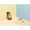 Man and wood aizsargājošs viedtālruņa maciņš iPhone 12 mini — melns