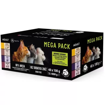 Mitrās kaķu barības paciņas PetRepublic 100 g — pīle, tītars, liellopu gaļa, vista ar teļa gaļu