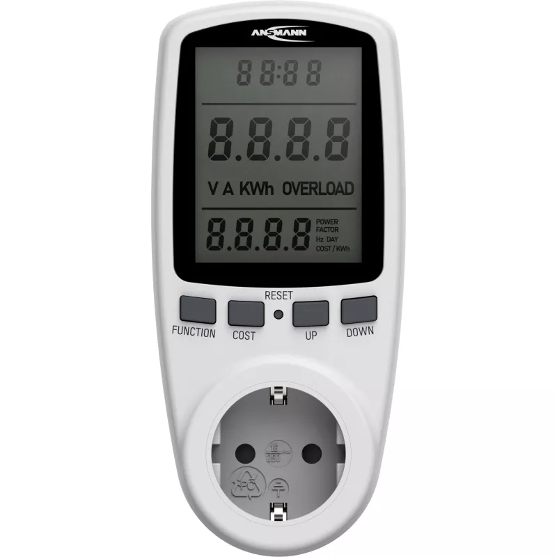 Enerģijas izmaksu mērītājs ANSMANN APM2 120-0007 ar LCD displeju