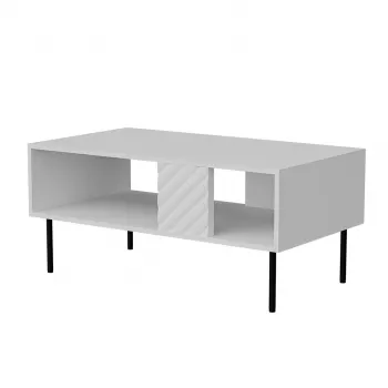 Kafijas galdiņš Cama Meble LUCCA 100 x 55 x 46 cm, taisnstūrveida balts