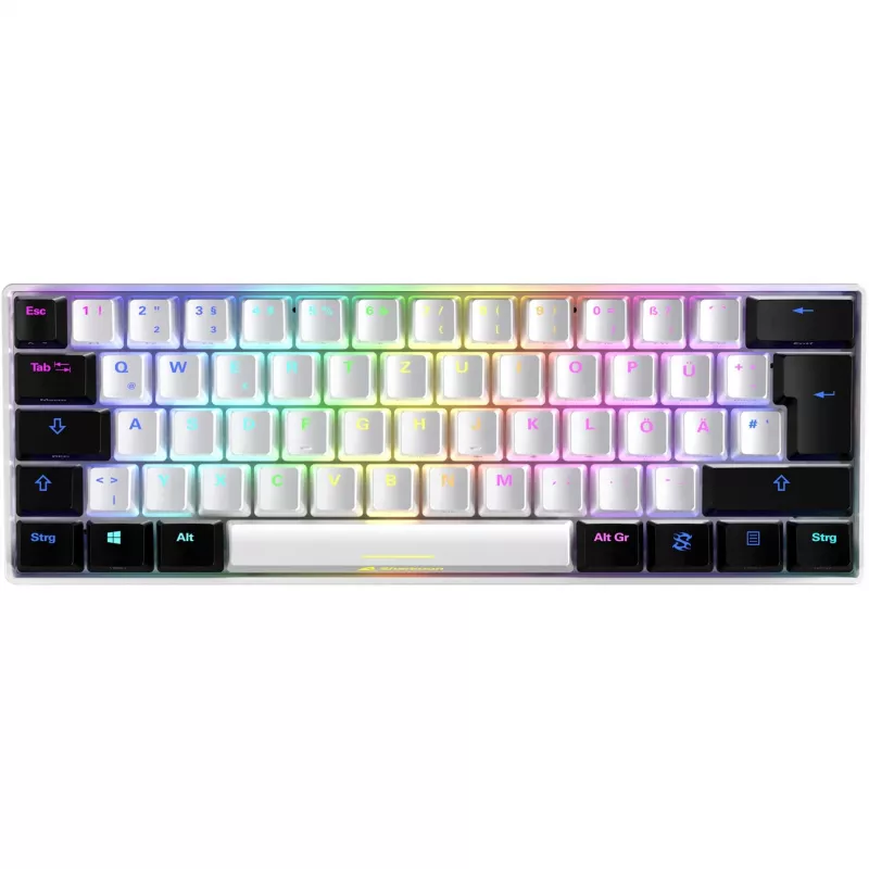Sharkoon SGK50 S4 Tastatūra Spēļu USB QWERTZ Vācu Balta RGB LED