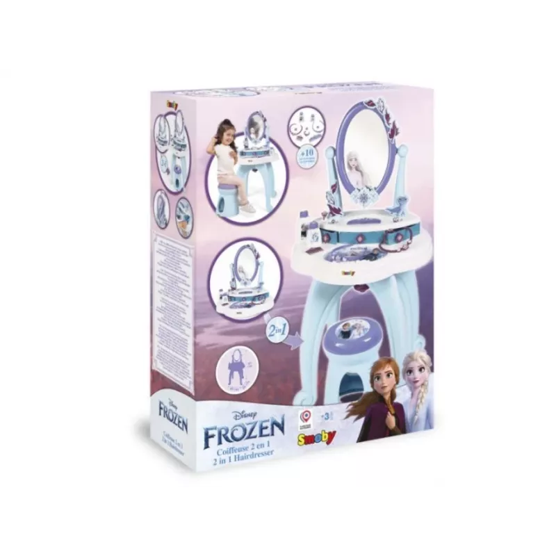 Smoby Frozen 2 in 1 matu žāvētājs zils violets 3 līdz 6 gadiem