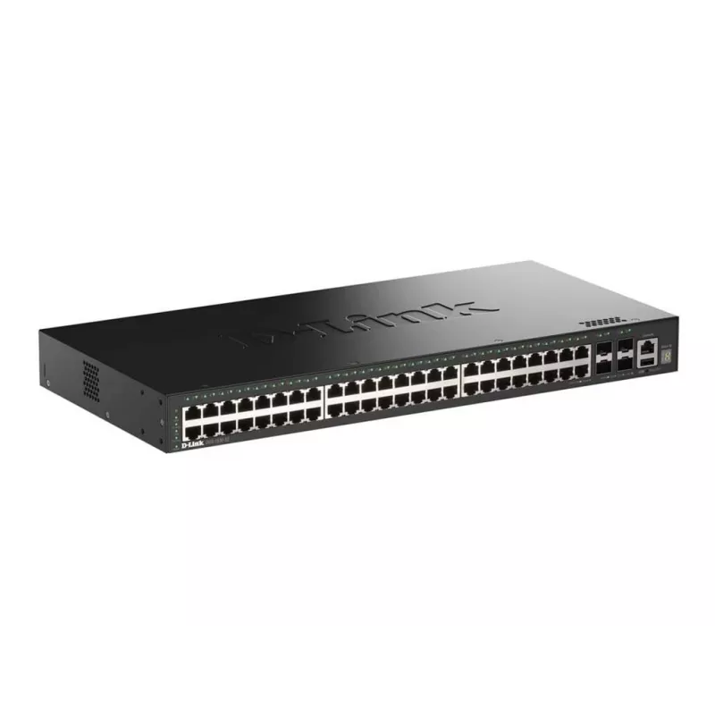 D-Link 52 portu Gigabit Stackable Smart vadāms komutators ar 4 x 10G SFP+ portiem
