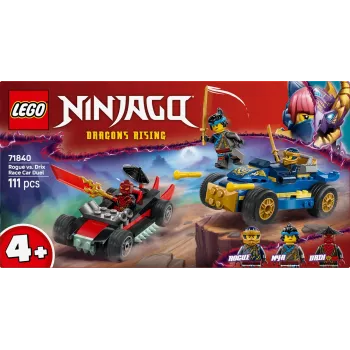 Būvējamie bloki Ninjago 71840 Sacīkšu duelis Rogue pret Drix
