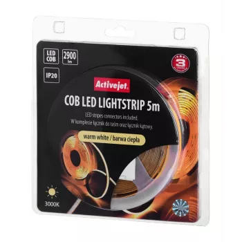Activejet AJE-COB 5m ciep lentes gaismeklis Universāls lentes gaismeklis Iekštelpām