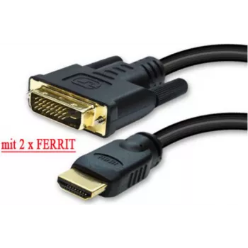 HDMI uz DVI kabelis ShiverPeaks 77483-RE 3.0 m, apzeltīti kontakti ar ferīta serdeņiem