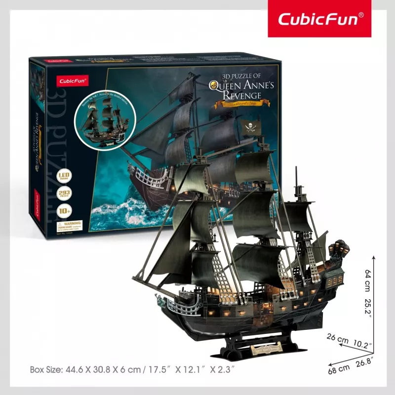 3D LED Puzzle Queen Annes L522H — dekoratīvs izgaismots modeļa komplekts