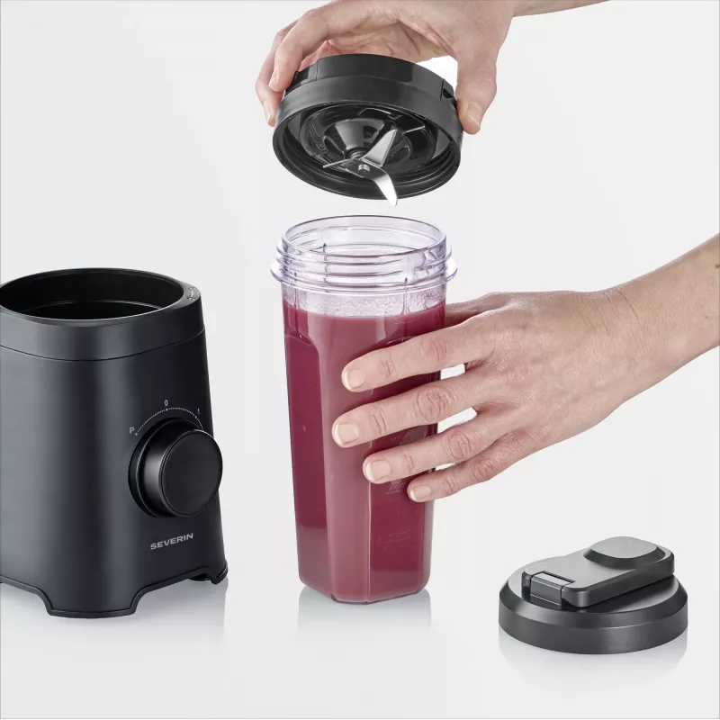 Galda blenderis SEVERIN SM 3743 — 0,6 L bļoda, 320 W, melns, nerūsējošā tērauda asmeņi