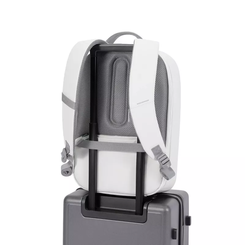 Mugursoma XDDESIGN Bobby Edge pretzagļu balta — 17 l, piemērota 16 collu klēpjdatoram, ūdensizturīga, 1,1 kg