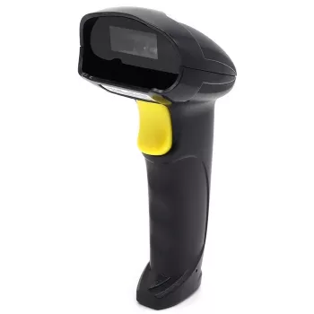 Rokas vadu 1D/2D svītrkodu skeneris QOLTEC 50853 — USB, ABS korpuss, 1,65 m kabelis, 97×65×167 mm, 105 g