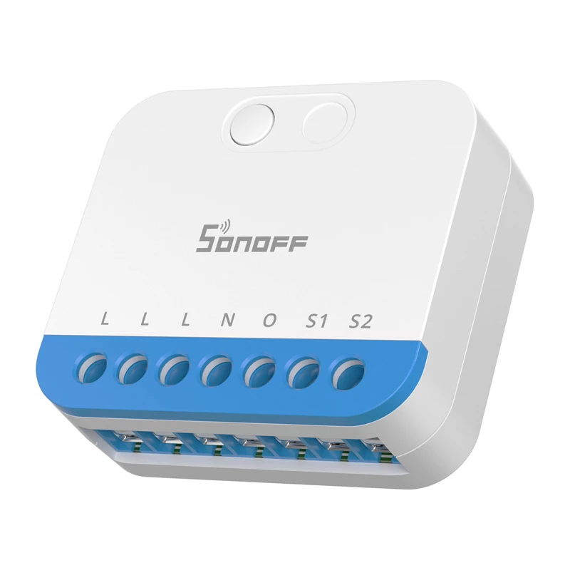 Pie sienas montējams Sonoff MINI-ZBDIM Zigbee viedais mini regulators/dimmeris apgaismojumam — kompakts iebūvējams modulis