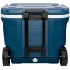 Coleman 50QT Xtreme Wheeled Cooler, zils, plastmasa, poliuretāns (PU), melns, 47 l, 113 kg