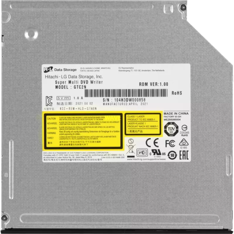 Iekšējais DVD-RW ierakstītājs 12.7MM SLIM GTC2N BULK / HITACHI-LG
