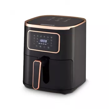 Karstā gaisa fritieris HEINRICH'S HFR 8216 — 5,0 L, 1450 W, melns, LED, skārienvadība