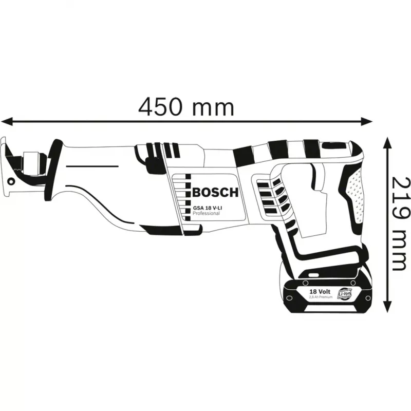 Bosch 0 601 64J 000 virzuļzāģis 2700 spm Melns, Zils, Sarkans, Sudrabains