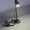 Galda lampa Tellur TLL151361 ar bezvadu Qi lādētāju un Bluetooth skaļruni, regulējams apgaismojums