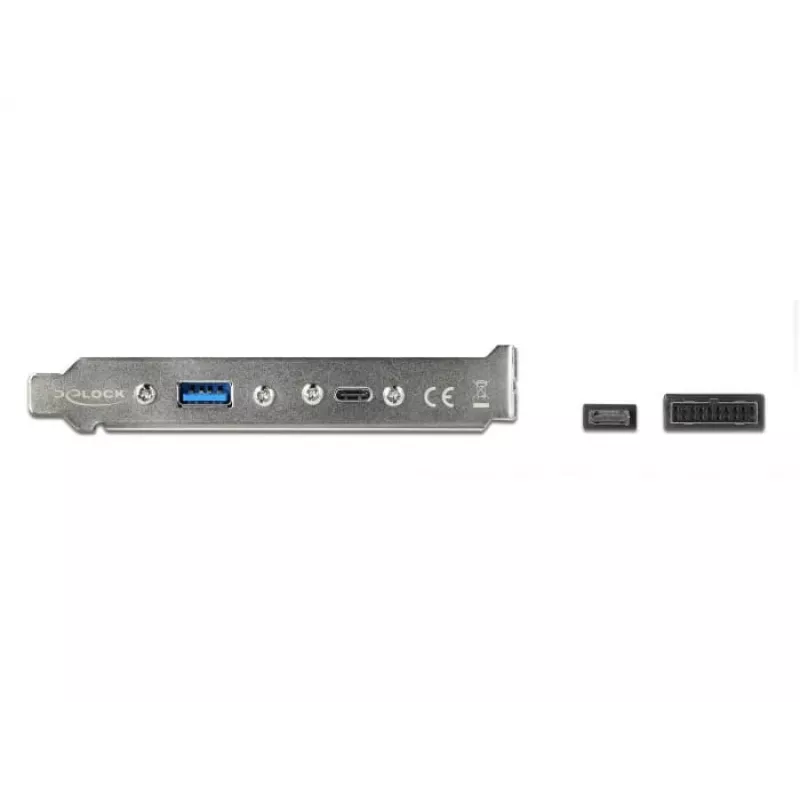 Slota kronšteins DeLOCK 89934 ar 1 x USB Type-C un 1 x USB Type-A pieslēgvietu