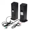 2-in-1 datora skaļruņu skaņas panelis ar RGB LED fona apgaismojumu, stereo, paredzēts spēlēm, USB, 2 x 3 W, AUX 3,5 mm