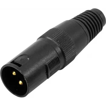XLR 3 kontaktu savienotājs Omnitronic 30208430 — vīrišķais/sievišķais audio savienotājs, 3 kontakti