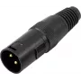 XLR 3 kontaktu savienotājs Omnitronic 30208430 — vīrišķais/sievišķais audio savienotājs, 3 kontakti