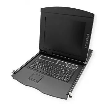 Rack konsole VALUE 26.99.0160 1U, 17 collu (43,2 cm) LCD 1280x1024, USB tastatūra/pele, melna