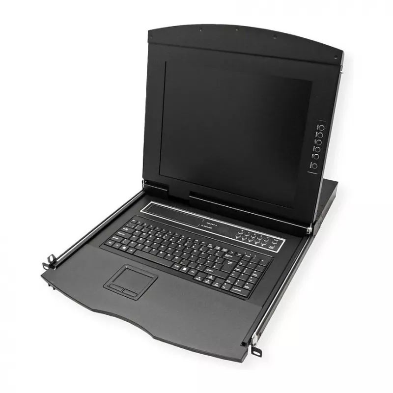 Rack konsole VALUE 26.99.0160 1U, 17 collu (43,2 cm) LCD 1280x1024, USB tastatūra/pele, melna