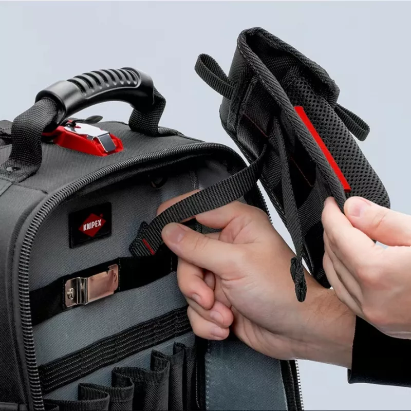Instrumentu soma Knipex Modular Bag 00 19 50 LE melna/sarkana, tukša, modulāra glabāšanas soma instrumentiem