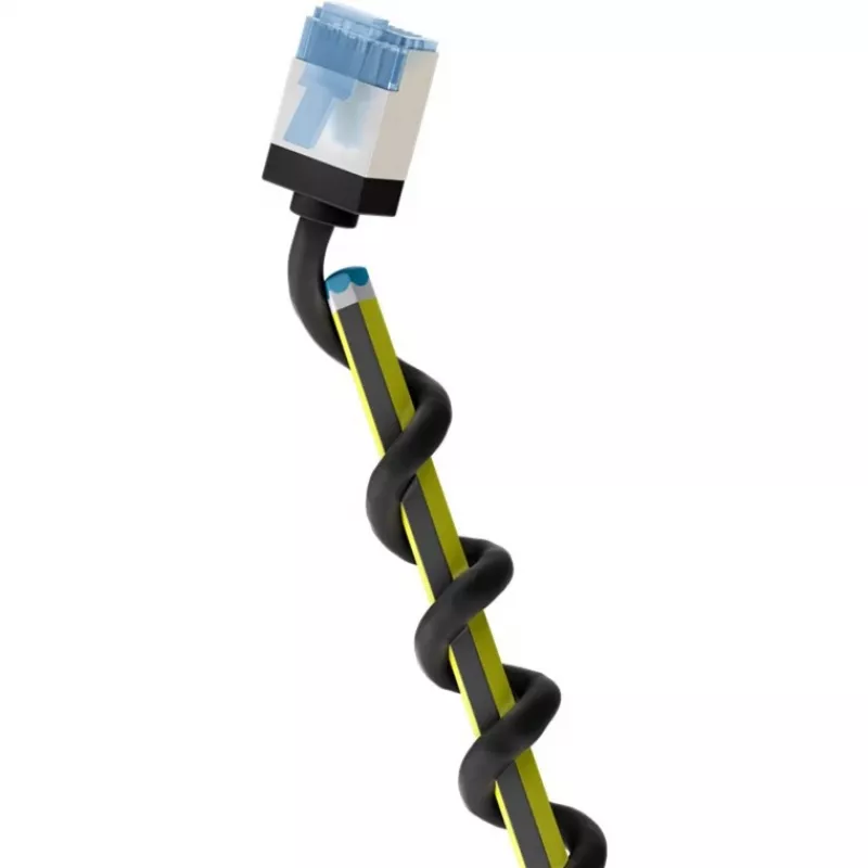 Goobay Ultra-Flexible CAT 6A komutācijas kabelis plāns U/FTP Melns - extra-short plug (74317)